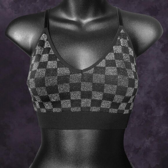 VS Sparkly Checkered Bra - Picture 1 of 5